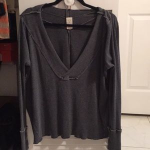 Free people ribbed long sleeve shirt